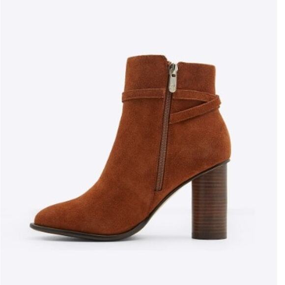 DRAPER JAMES Women's Tegan Ankle Boot Size 6 Cognac Brown Leather NWOB - Picture 2 of 11